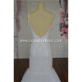 Cheap Price Pure Lace sleeveless mermaid Dress Wedding Dress Ball Gown